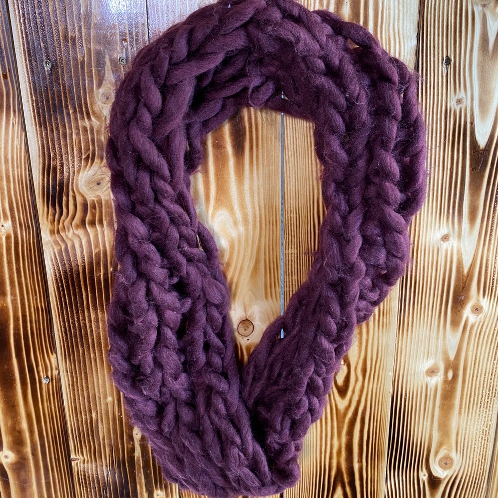Scarf Infinite 💕CHUNKY💕 Woven Burgundy